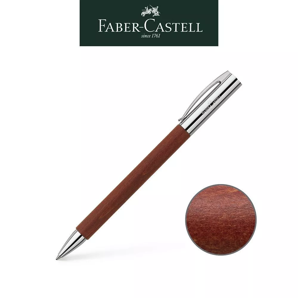 免費客製化刻字【Faber-Castell】Ambition成吉思汗梨木原子筆/溫潤木質精筆/男女適用/禮物首選 台灣輝柏✿50B004